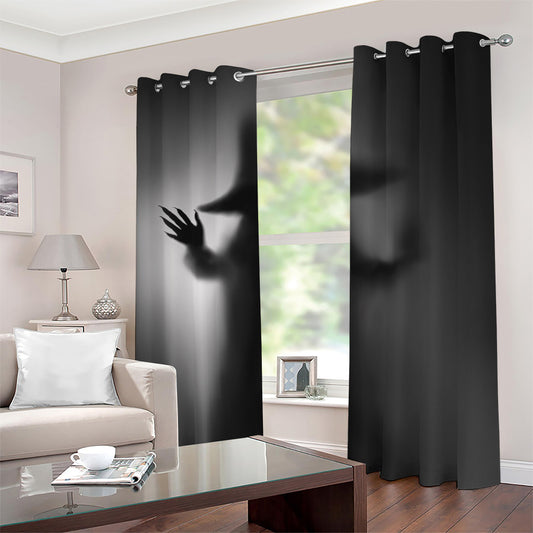 Halloween Horror Witch Print Blackout Grommet Curtains