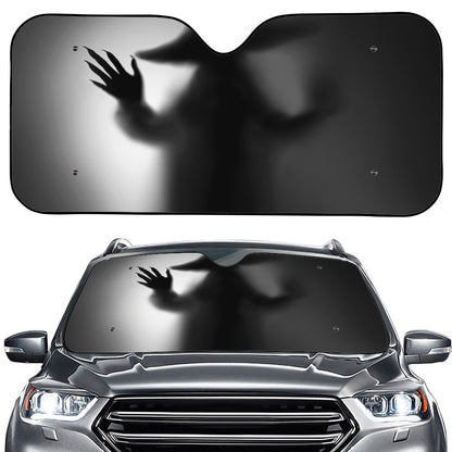 Halloween Horror Witch Print Car Windshield Sun Shade