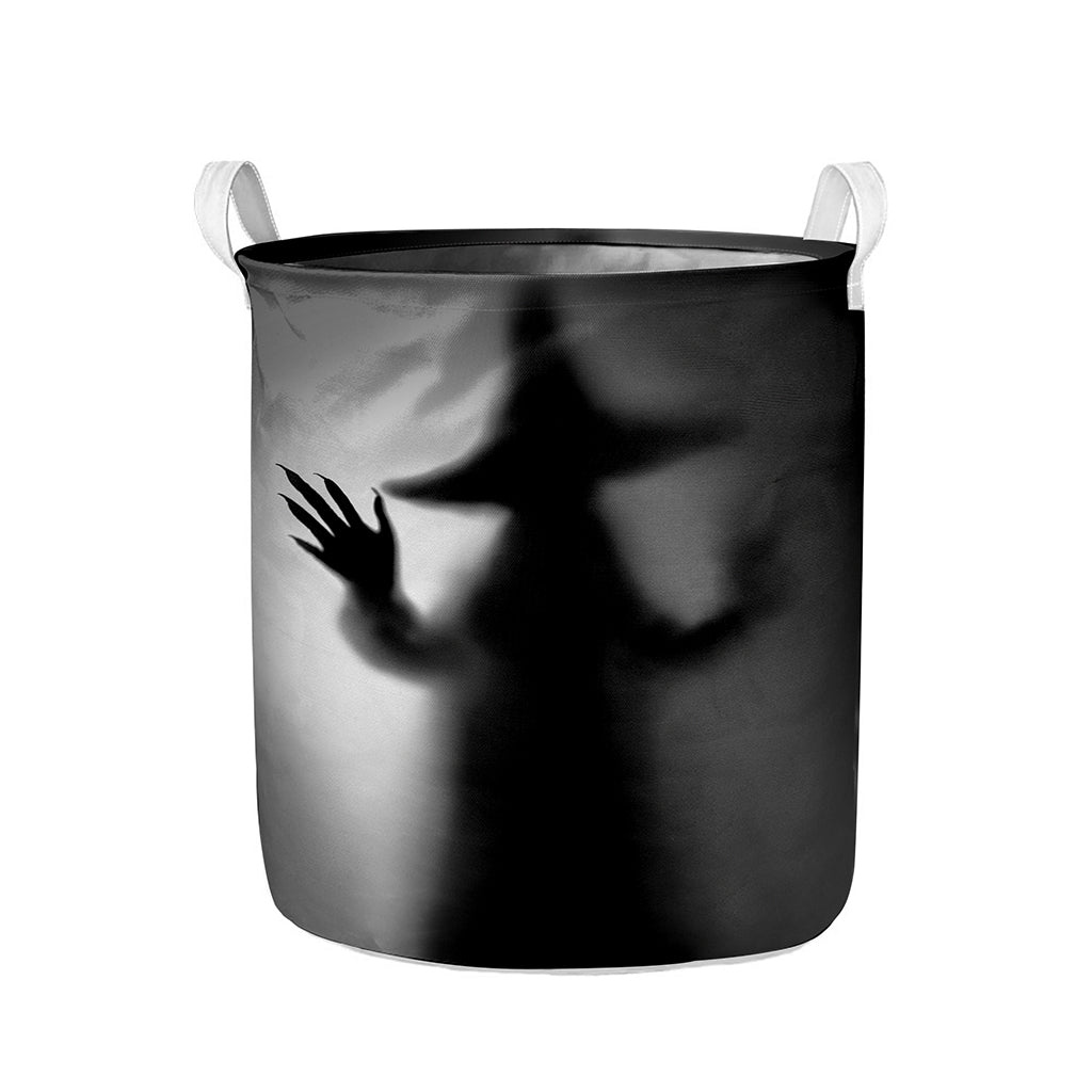 Halloween Horror Witch Print Collapsible Laundry Basket