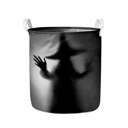 Halloween Horror Witch Print Collapsible Laundry Basket