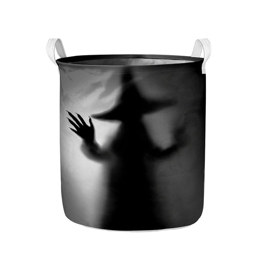 Halloween Horror Witch Print Collapsible Laundry Basket