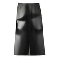 Halloween Horror Witch Print Cotton Front Slit Maxi Skirt