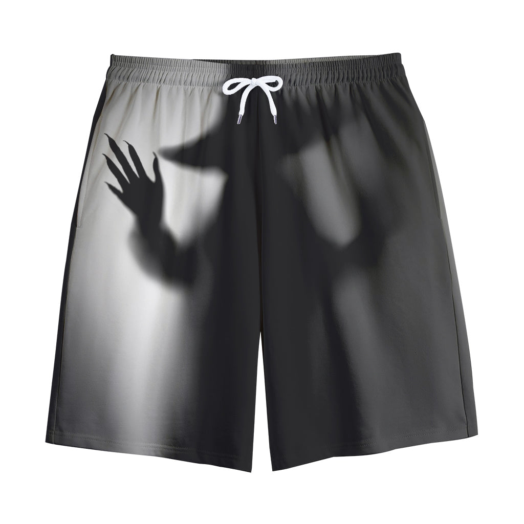 Halloween Horror Witch Print Cotton Shorts
