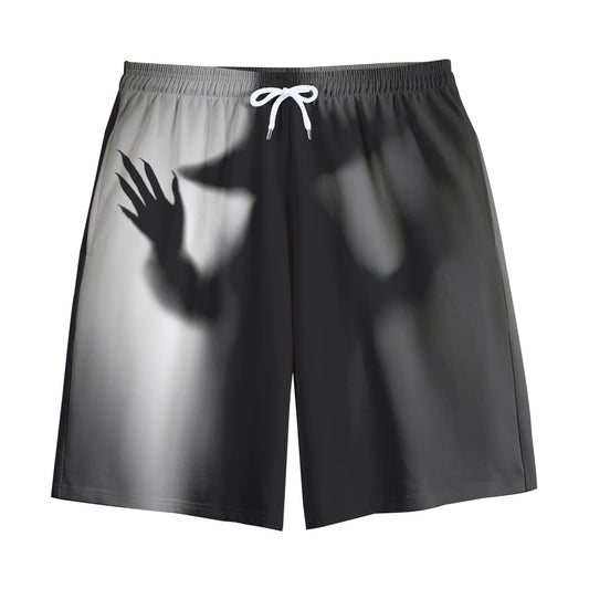 Halloween Horror Witch Print Cotton Shorts