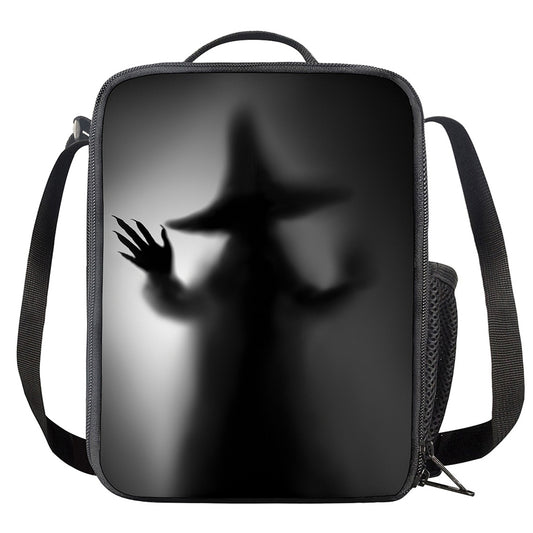 Halloween Horror Witch Print Crossbody Lunch Bag