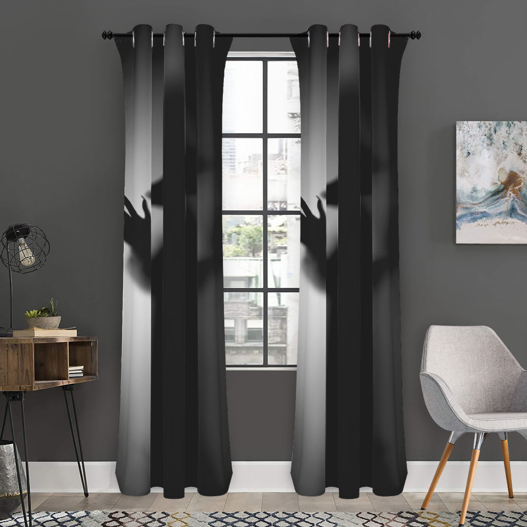 Halloween Horror Witch Print Curtain