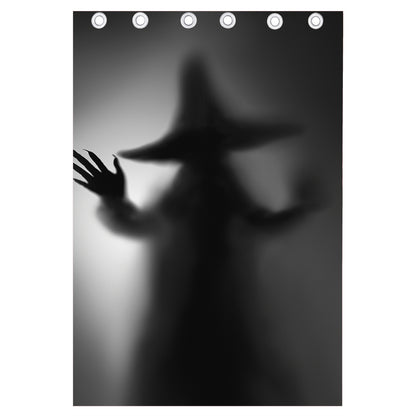 Halloween Horror Witch Print Curtain