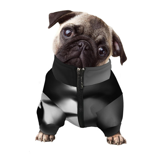 Halloween Horror Witch Print Dog Zip Up Jacket
