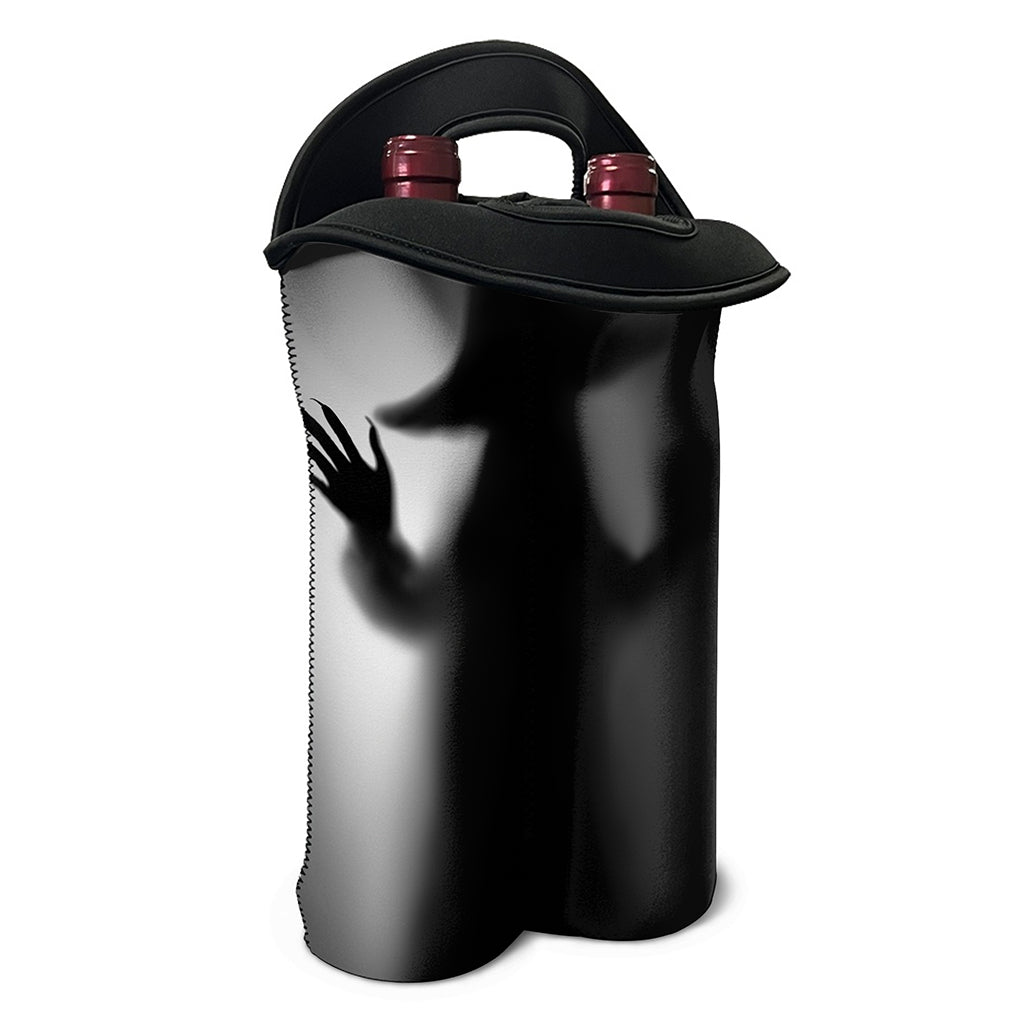 Halloween Horror Witch Print Double Neoprene Wine Tote