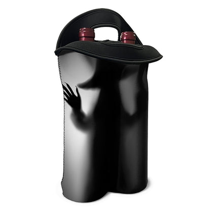 Halloween Horror Witch Print Double Neoprene Wine Tote