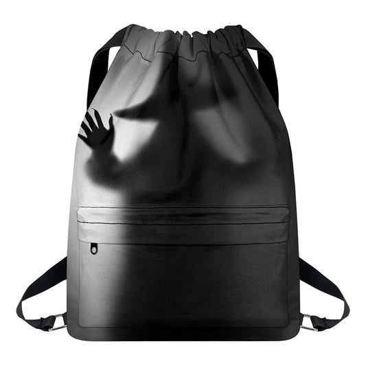 Halloween Horror Witch Print Drawstring Backpack
