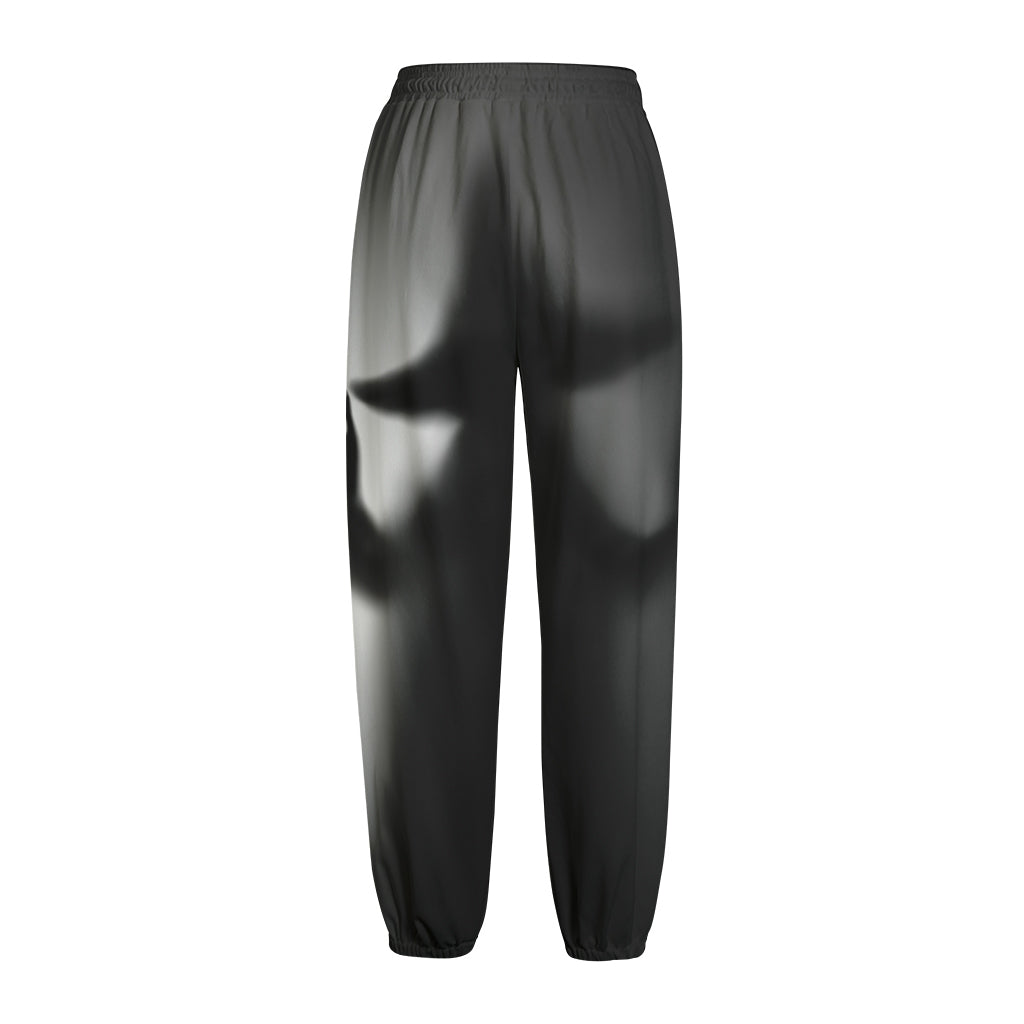 Halloween Horror Witch Print Fleece Lined Knit Pants