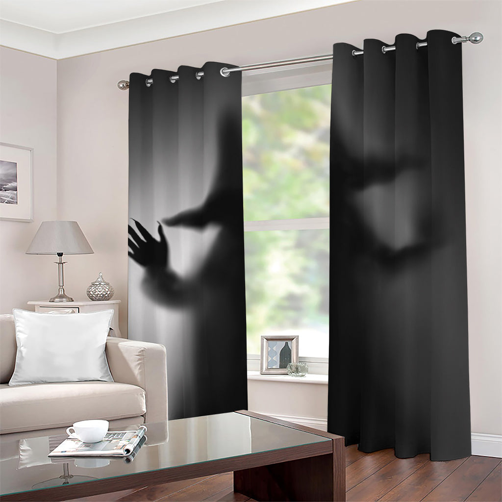 Halloween Horror Witch Print Grommet Curtains