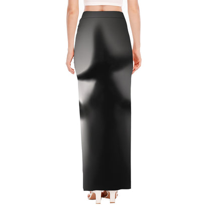 Halloween Horror Witch Print High Slit Maxi Skirt