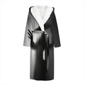 Halloween Horror Witch Print Hooded Bathrobe