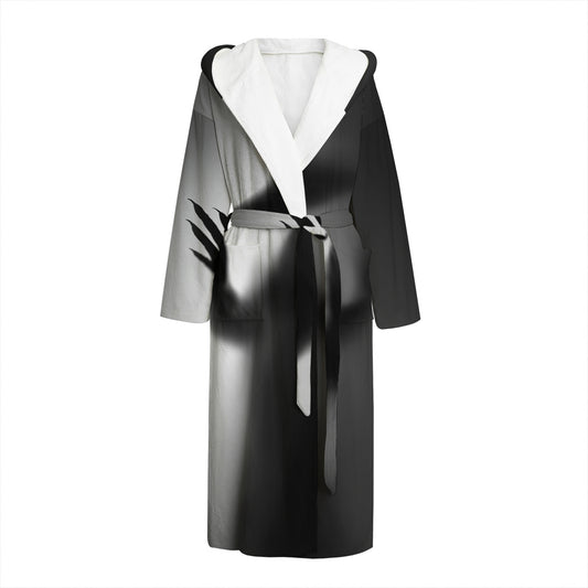 Halloween Horror Witch Print Hooded Bathrobe