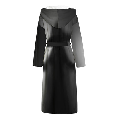 Halloween Horror Witch Print Hooded Bathrobe