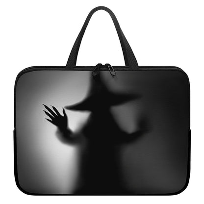Halloween Horror Witch Print Laptop Sleeve With Handle