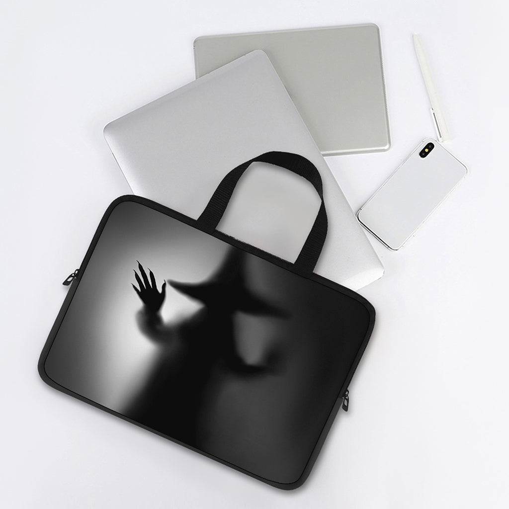 Halloween Horror Witch Print Laptop Sleeve With Handle