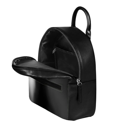Halloween Horror Witch Print Leather Backpack