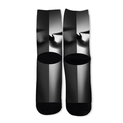 Halloween Horror Witch Print Long Socks