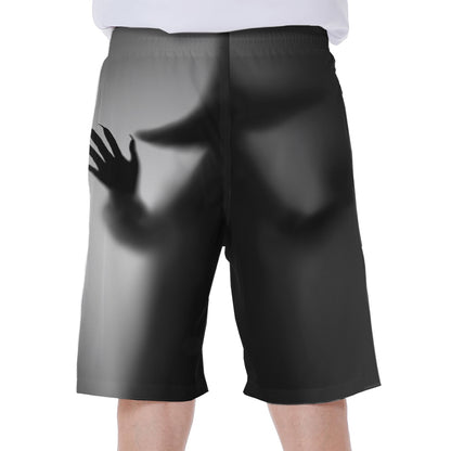 Halloween Horror Witch Print Men's Beach Shorts