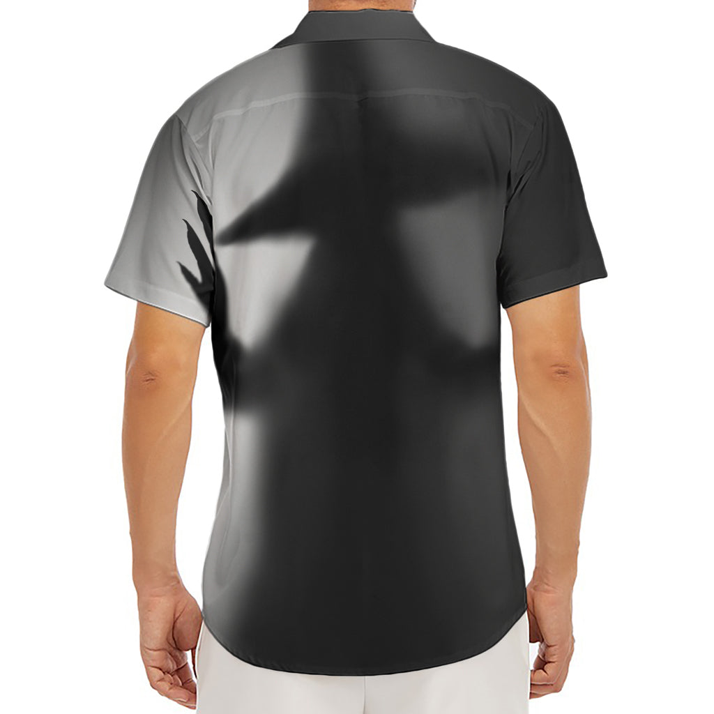 Halloween Horror Witch Print Men's Deep V-Neck Shirt