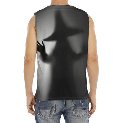 Halloween Horror Witch Print Men's Fitness Tank Top