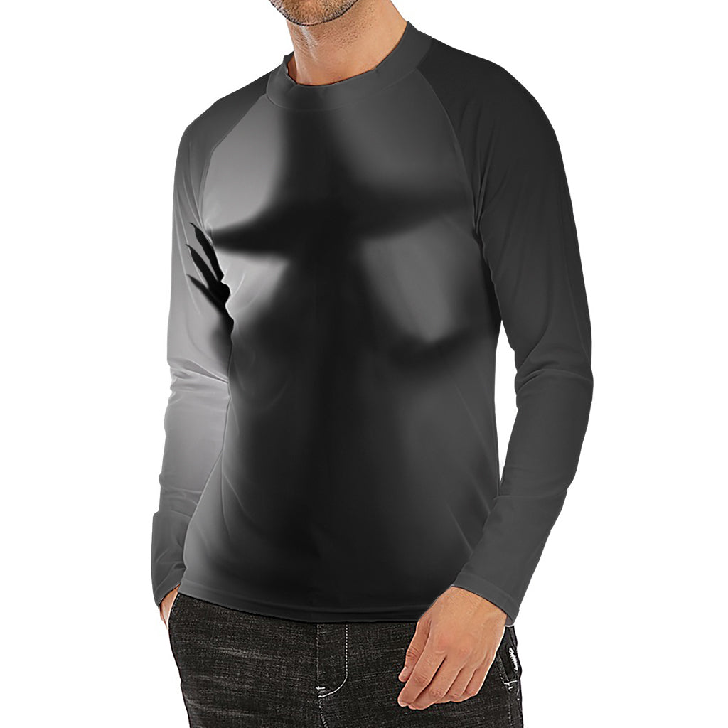 Halloween Horror Witch Print Men's Long Sleeve Rash Guard