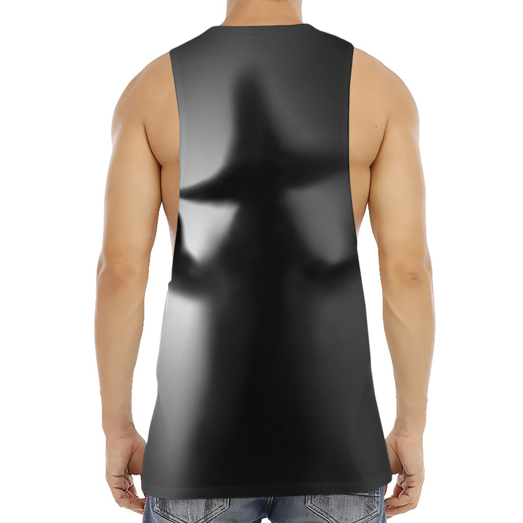 Halloween Horror Witch Print Men's Muscle Tank Top