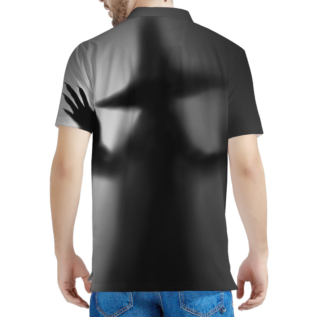 Halloween Horror Witch Print Men's Polo Shirt
