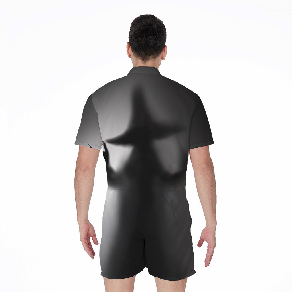 Halloween Horror Witch Print Men's Rompers