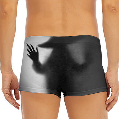 Halloween Horror Witch Print Men's Short Boxer Briefs