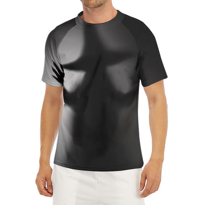 Halloween Horror Witch Print Men's Short Sleeve Rash Guard