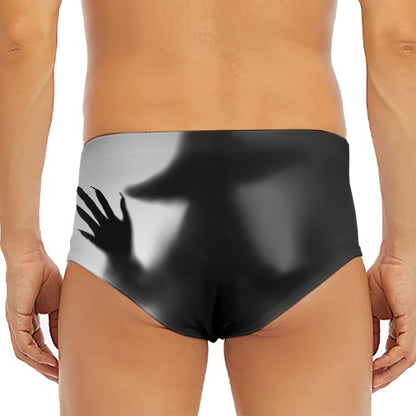 Halloween Horror Witch Print Men's Triangle Swim Briefs