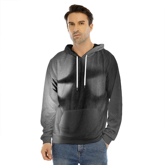 Halloween Horror Witch Print Men's Velvet Pullover Hoodie
