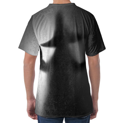 Halloween Horror Witch Print Men's Velvet T-Shirt