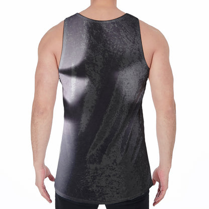Halloween Horror Witch Print Men's Velvet Tank Top