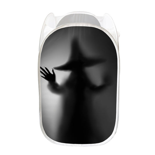 Halloween Horror Witch Print Mesh Laundry Hamper