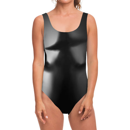 Halloween Horror Witch Print One Piece Swimsuit