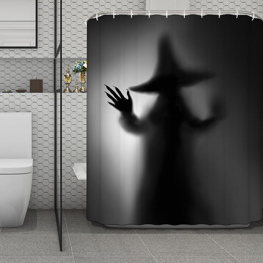 Halloween Horror Witch Print Polyester Shower Curtain