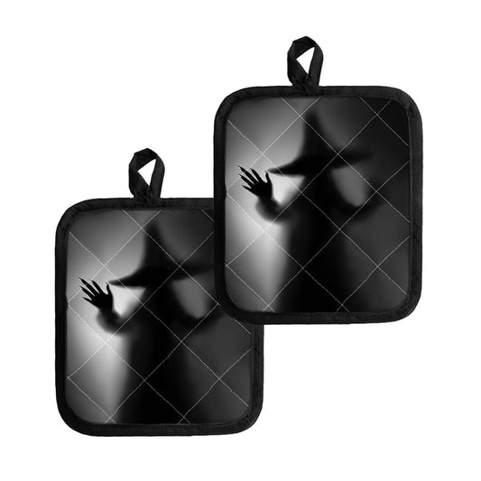 Halloween Horror Witch Print Pot Holders