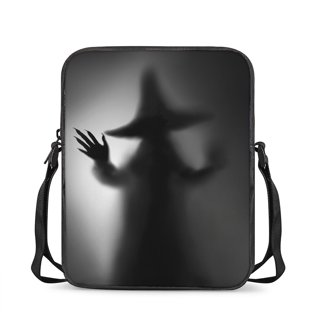 Halloween Horror Witch Print Rectangular Crossbody Bag