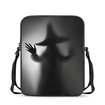 Halloween Horror Witch Print Rectangular Crossbody Bag