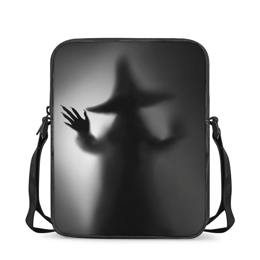 Halloween Horror Witch Print Rectangular Crossbody Bag