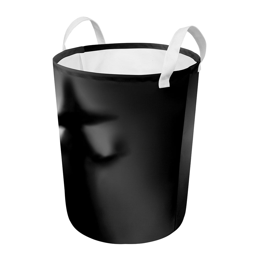Halloween Horror Witch Print Round Laundry Basket