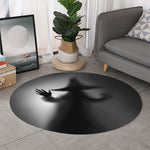 Halloween Horror Witch Print Round Rug