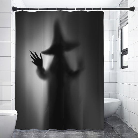 Halloween Horror Witch Print Shower Curtain