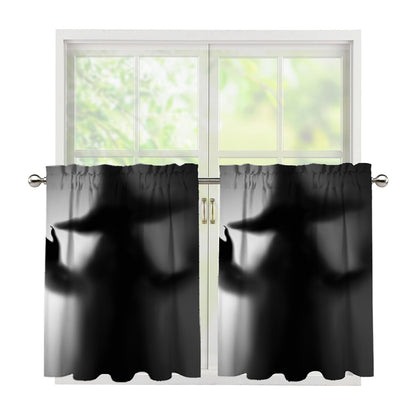Halloween Horror Witch Print Tier Curtains