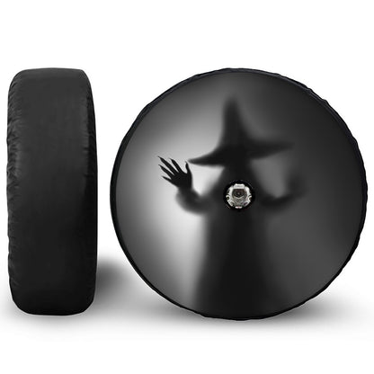 Halloween Horror Witch Print Tire Cover With Camera Hole